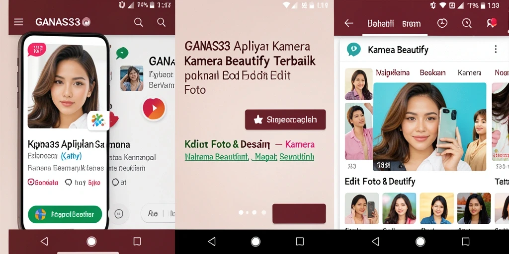 Antarmuka pengguna GANAS33 untuk editing foto yang menarik.