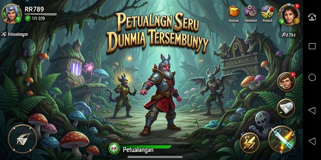 Tampilan antarmuka menarik dari game Petualangan RR789.