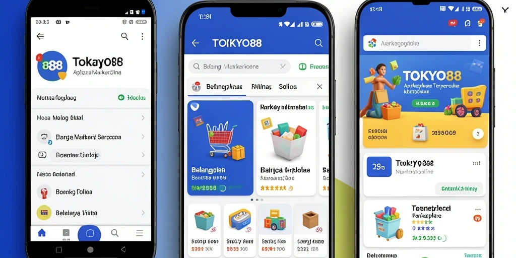 Antarmuka aplikasi TOKYO88 yang intuitif untuk berbelanja online.
