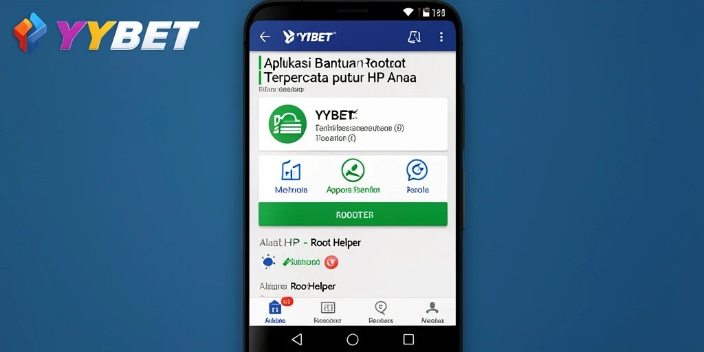 Tampilan antarmuka aplikasi YYBET untuk Root Helper yang mudah dipahami.